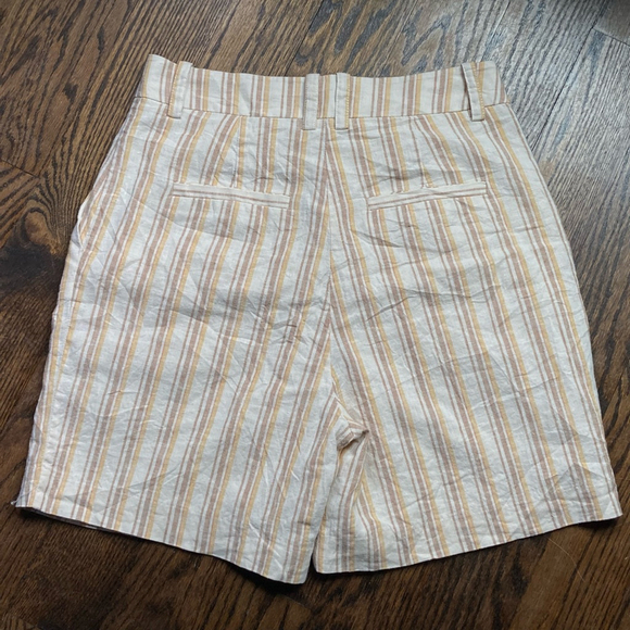 Women's Frank And Oak Hemp Striped lined Shorts Size 2 - Picture 6 of 11